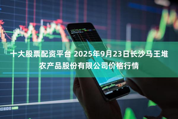十大股票配资平台 2025年9月23日长沙马王堆农产品股份有限公司价格行情